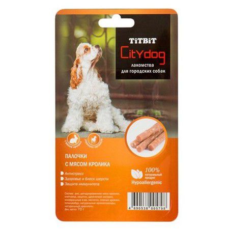 TiTBiT Titbit снек City Dog палочки с мясом кролика - Б2-S