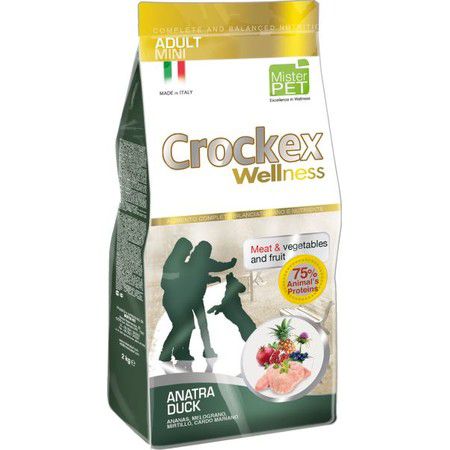 Crockex Wellness Сухой корм Crockex Wellness для взрослых собак мелких пород с уткой и рисом - 2 кг