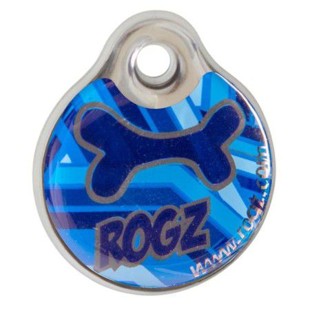 ROGZ Адресник на ошейник для собак ROGZ Fancy Dress Синий L - 34 мм