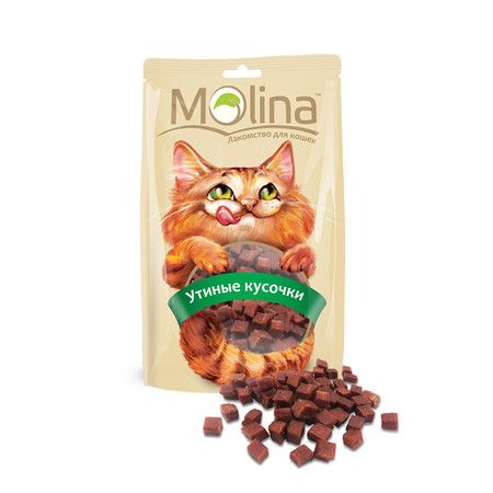 Molina Molina для кошек Утиные кусочки, 80г