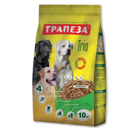 Трапеза Трапеза Трио сухой корм для собак с индейкой, кроликом и говядиной - 10 кг