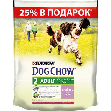 Purina Dog Chow Сухой корм Purina Dog Chow для взрослых собак старше 1 года с ягненком - 600 г + 200 г