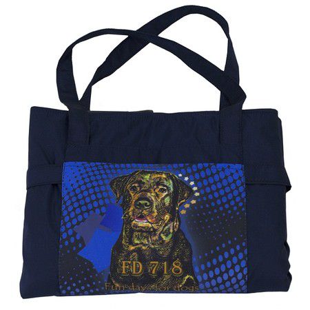 FunDays Собака Бамка сумка-кроватка для собак синяя/серая 60*80 см