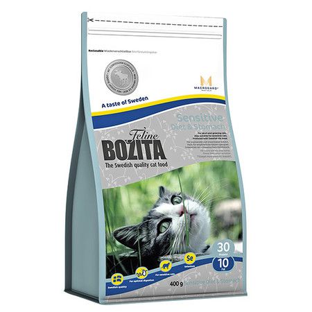 Bozita Bozita Sensitive Diet & Stomach сухой корм для взрослых кошек с чувствительным пищеварением, избыточным весом и низким уровнем активности с курицей - 400 г