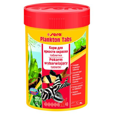 Sera Sera Plankton Tabs Корм для сомов и донных рыб для лучшения окраски (275 таблеток) - 100 мл