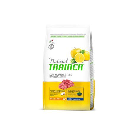 Trainer Сухой корм Trainer Natural Small and Toy для взрослых собак мелких и миниатюрных пород с говядиной и рисом