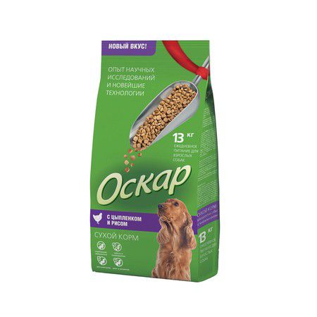 Оскар Оскар сухой корм для собак с мясом цыпленка и рисом