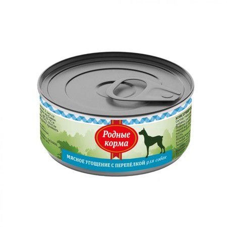 Родные корма Родные корма Мясное угощение с Перепелкой консервы для собак 100 г х 24 шт