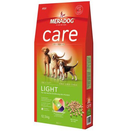 MERADOG Полнорационный корм Meradog Light для взрослых собак, склонных к лишнему весу с формулой "Запах, стоп!" - 4 кг