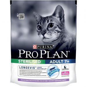 Purina PRO PLAN Сухой корм Pro Plan Cat Senior 7+ Sterilised для стерилизованных кошек старше 7 лет с индейкой - 400 г