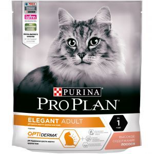 Purina PRO PLAN Сухой корм Pro Plan Cat Adult Elegant для взрослых кошек для кожи и шерсти с лососем - 400 г