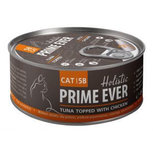 Prime Ever Prime Ever влажный корм для взрослых кошек с тунцом и цыпленком в желе - 80 г