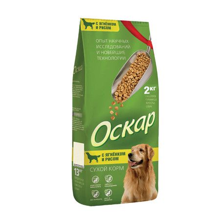 Оскар Оскар сухой корм для собак с мясом ягненка и рисом - 2 кг