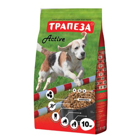 Трапеза Трапеза Active сухой корм для собак активных пород с яблоком и розмарином - 10 кг