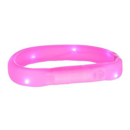TRIXIE Кольцо Trixie для собак мигающее с USB XS–S 35 см/ф18 мм розовое