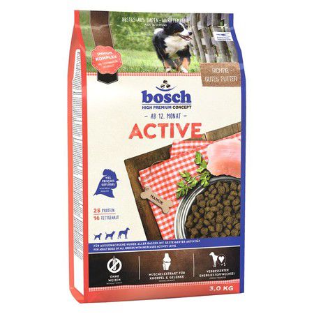 Bosch Сухой корм Bosch Аctive для взрослых собак с повышенным уровнем активности с мясом домашней птицы - 3 кг