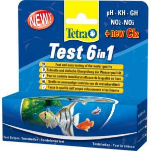 Tetra Полоски Tetra Test 6 в 1 для пресной воды GH/KH/NO2/NO3/pH/Cl