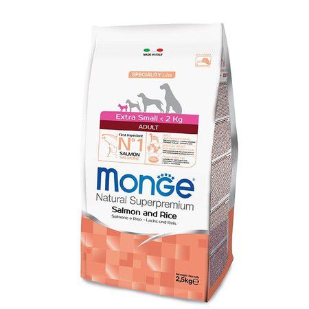 MONGE Сухой корм Monge Dog Speciality Extra Small Adult для взрослых собак миниатюрных пород лосось с рисом