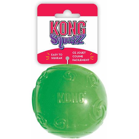 Kong Kong игрушка для собак Сквиз Мячик средний резиновый с пищалкой
