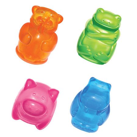 Kong Kong игрушка для собак Сквиз Джелс средняя в ассортименте (медведь, бегемот, слон, свинка, лягушка)