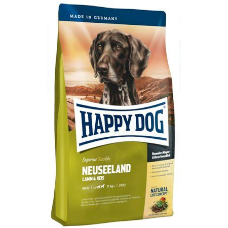 Happy Dog Сухой корм Happy Dog Supreme Sensible Neuseeland для взрослых собак с чувствительным пищеварением и аллергией с ягненком и рисом