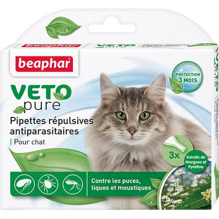 Beaphar Капли Beaphar BIO SPOT ON для кошек от блох, клещей и комаров с экстрактом маргозы - 3 пип