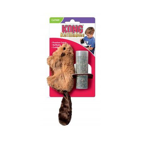 Kong Kong игрушка для кошек "Бобер" плюш с тубом кошачьей мяты