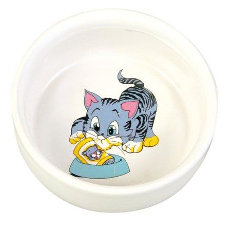 TRIXIE Миска Trixie для кошек керамическая 300 мл/Ф11 см