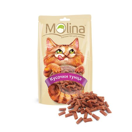 Molina Molina для кошек Кусочки тунца, 80г