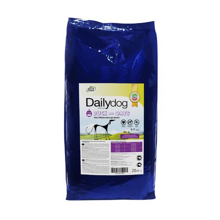 Dailydog Сухой корм Dailydog Adult Medium Large Breed для собак средних и крупных пород с уткой и овсом