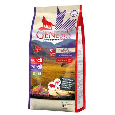 GENESIS Genesis Pure Canada Wild Taiga Soft с повышенной влажностью для взрослых собак всех пород с мясом дикого кабана, северного оленя и курицы - 2,268 кг