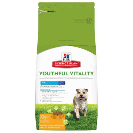 Hills Hill's Science Plan Youthful Vitality сухой корм для собак мелких пород старше 7 лет для борьбы с возрастными изменениями с курицей и рисом