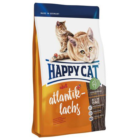 Happy Cat Сухой корм Happy Cat Fit&Well Adult для кошек с атлантическим лососем