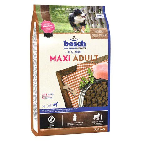 Bosch Сухой корм Bosch Adult Maxi для взрослых собак крупных пород с мясом домашней птицы - 3 кг