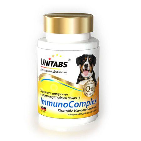 Unitabs Unitabs ImmunoComplex с Q10 для крупных собак 100 таб