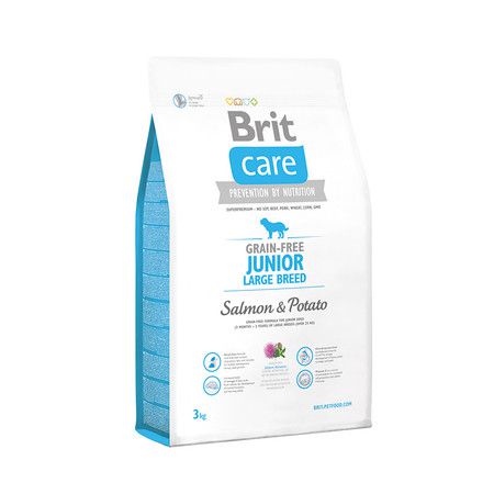 Brit Сухой корм беззерновой Brit Care Grain-free Junior Large Breed Salmon & Potato для щенков крупных пород лососем и картофелем - 3 кг