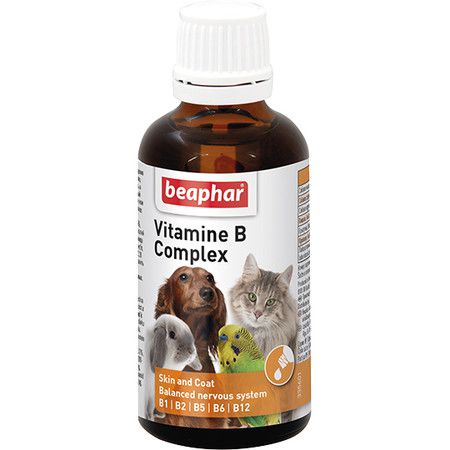 Beaphar Комплекс витаминов группы В Beaphar Vitamine-B-Komplex для кошек, собак и птиц - 50 мл