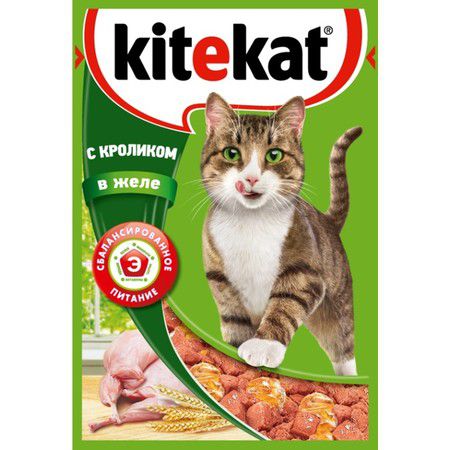 Kitekat Kitekat корм для кошек в паучах с Кроликом в желе 28 шт х 85 гр
