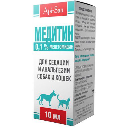 Api-San Api-San Медитин (0,1%) раствор для седатации и анальгезии для кошек и собак 10 мл
