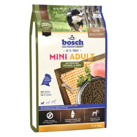 Bosch Сухой корм Bosch Mini Adult для взрослых собак мелких пород на основе мяса птицы и просо