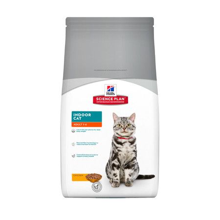 Hills Hill's Science Plan Indoor Cat сухой корм для взрослых кошек, живущих в домашних условиях, с курицей - 1,5 кг