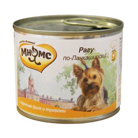 Мнямс Мнямс консервы Рагу по-Ланкаширски (куриное филе с травами) для собак - 200 г х 6 шт