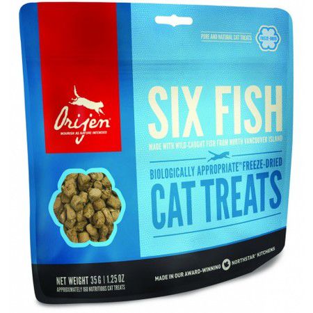 Orijen Orijen FD Six Fish сублимированное лакомство для кошек с рыбой - 35 г