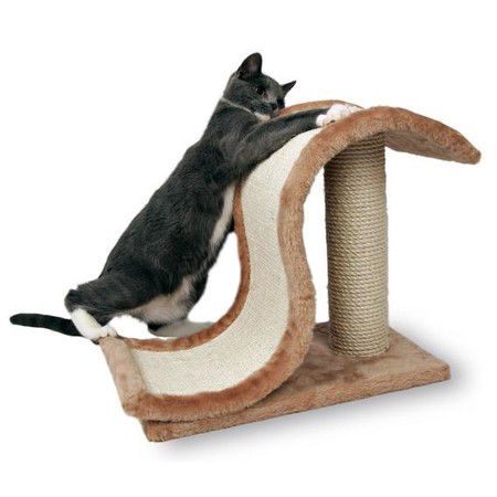 TRIXIE Когтеточка Trixie для кошек волна 39 см из сизаля и плюша коричневая