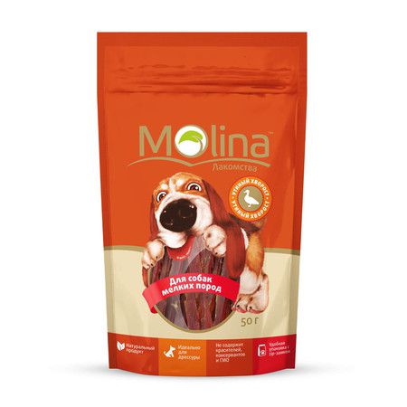 Molina Molina Лакомство для собак мелких пород Утиный хворост 50 г