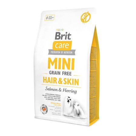 Brit Сухой беззерновой корм Brit Care для взрослых собак мелких пород для здоровья кожи и шерсти - 2 кг