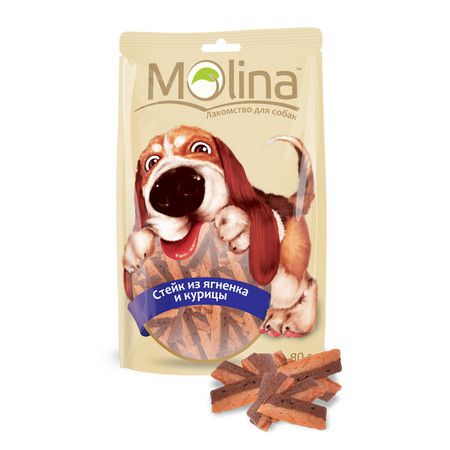 Molina Molina для собак Стейк из ягненка и курицы, 80г