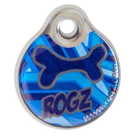 ROGZ Адресник на ошейник для собак ROGZ Fancy Dress Синий S - 27 мм