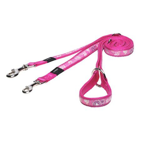 ROGZ Поводок перестежка для собак ROGZ Fancy Dress M-16мм 1,8 м (Розовый)