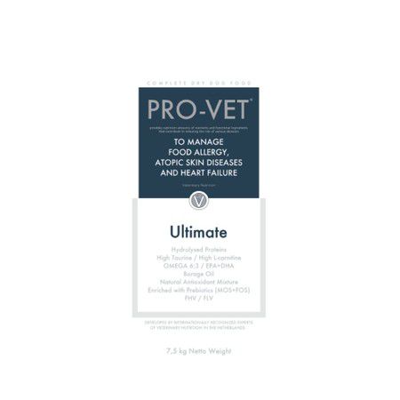 PRO-VET PRO-VET Ultimate диетический корм для собак при аллергии, дерматите, для лечения сердечной недостаточности 7,5 кг